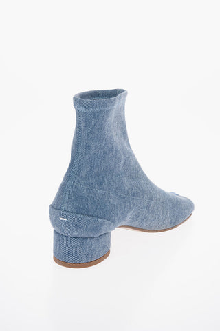 MM22 Denim Low Heel TABI Ankle Boots