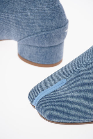 MM22 Denim Low Heel TABI Ankle Boots