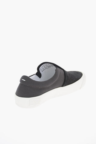 MM22 Suede Leather Two-Tone Slip On Sneakers
