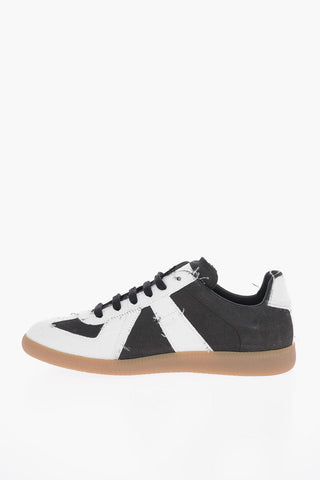 MM22 REPLICA Vintage Denim Low-Top Sneakers