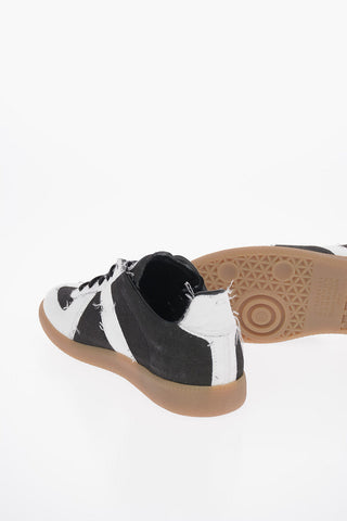 MM22 REPLICA Vintage Denim Low-Top Sneakers