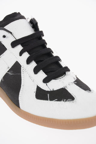 MM22 REPLICA Vintage Denim Low-Top Sneakers