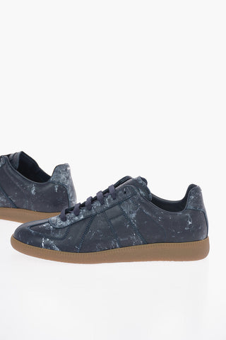 MM22 REPLICA Hand-Painted Effect Low-Top Sneakers