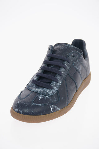 MM22 REPLICA Hand-Painted Effect Low-Top Sneakers