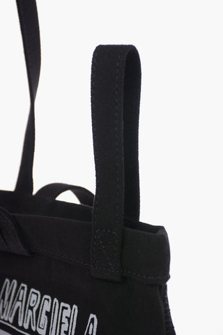 MM6 Canvas Logo Printed Shopping Tote Bag