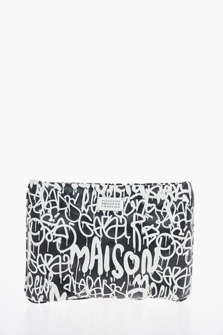 MM11 Graffiti Printed Soft Leather GLAM SLAM Maxi Clutch