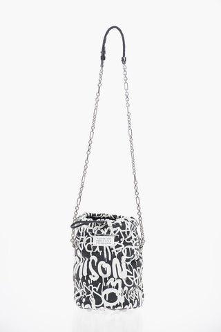 MM11 Graffiti Printed Leather GLAM SLAM Bucket Bag