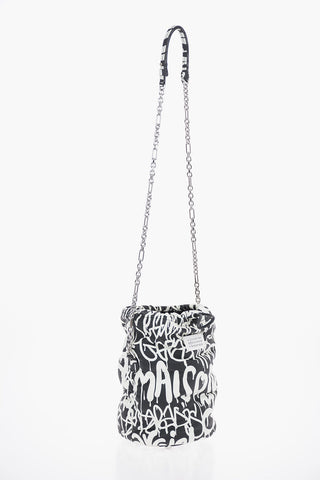 MM11 Graffiti Printed Leather GLAM SLAM Bucket Bag
