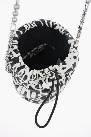 MM11 Graffiti Printed Leather GLAM SLAM Bucket Bag
