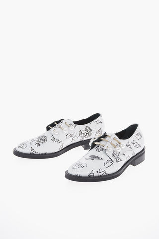 MARTINA GRASSELLI Printed Leather Jewel Oxford Shoes
