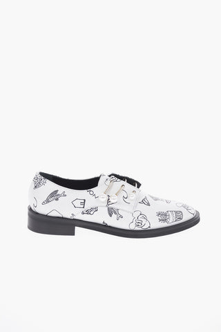 MARTINA GRASSELLI Printed Leather Jewel Oxford Shoes