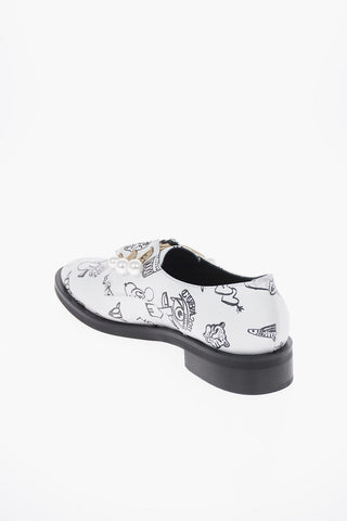 MARTINA GRASSELLI Printed Leather Jewel Oxford Shoes
