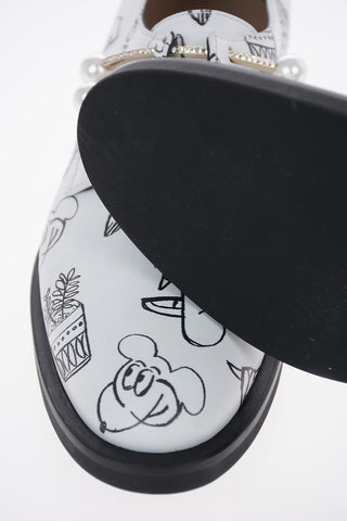 MARTINA GRASSELLI Printed Leather Jewel Oxford Shoes