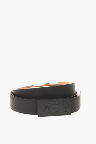 MM11 30mm REVERSIBILE BELT LOGO-EMBOSSED BUCKLE BELT