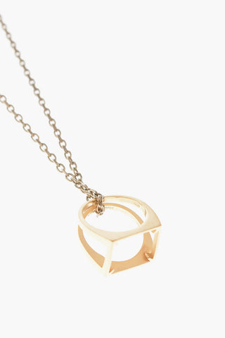 MM11 SILVER RING PENDANT CHAIN NECKLACE