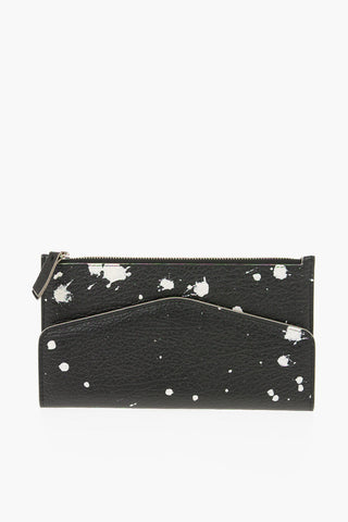MM11 Leather Paint Splatter Wallet
