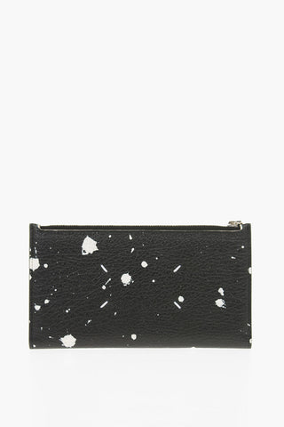 MM11 Leather Paint Splatter Wallet