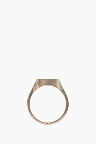 MM11 Silver Enameled logo signet ring