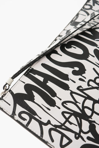 MM11 Wristlet in Pelle Stampa Graffiti   