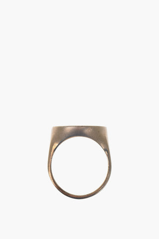 MM11 Enameled Logo Silver Signet Ring