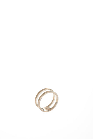 MM11 Silver double band ring