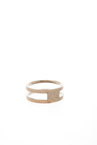 MM11 Silver double band ring