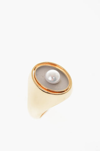 MM11 Anello con sigillo in ottone