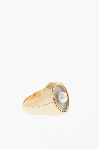 MM11 Anello con sigillo in ottone