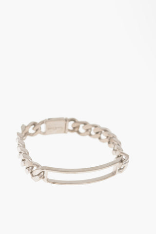 MM11 SILVER CURB CHAIN BRACELET