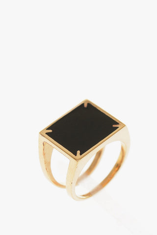 MM11 anello in argento con sigillo a doppia banda
