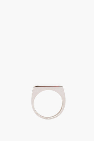MM11 Silver double band signet ring