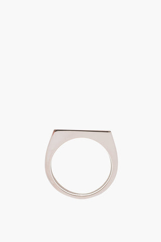 MM11 Silver double band signet ring