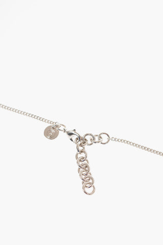 MM6 DOUBLE CHAIN NECKLACE WITH FACETED CRYSTALS