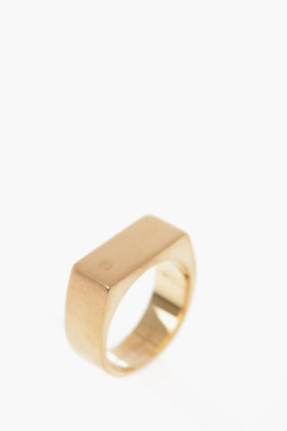 MM11 Silver geometric cut band ring