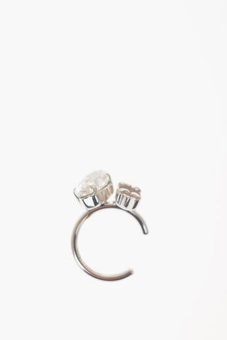 MM11 Orecchino in ottone con cristallo