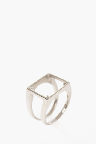 MM11 Silver double band ring