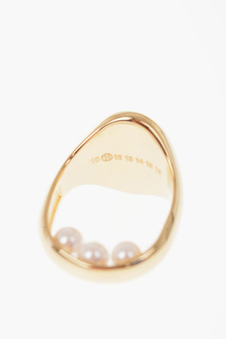MM11 Anello con sigillo in ottone con decorazione