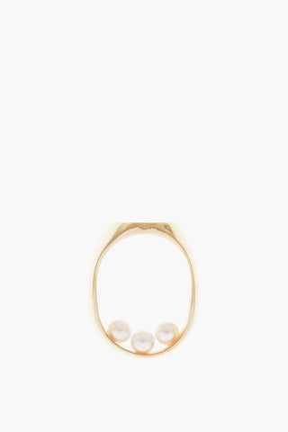 MM11 Anello con sigillo in ottone con decorazione