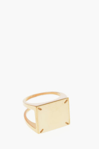 MM11  Silver double band signet ring