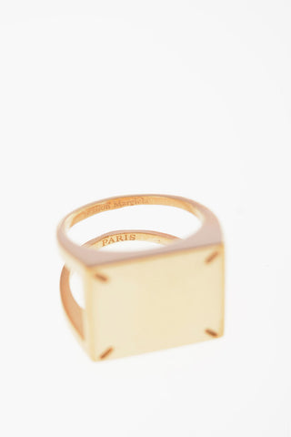 MM11  Silver double band signet ring