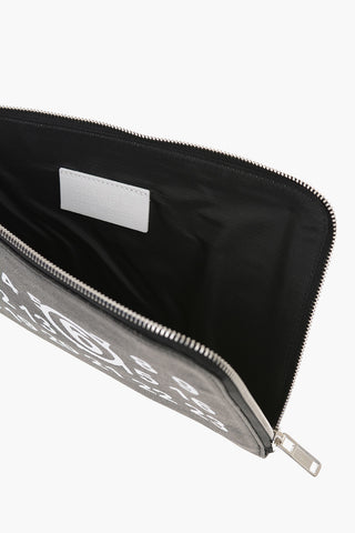 MM6 Pochette in Pelle Stampata
