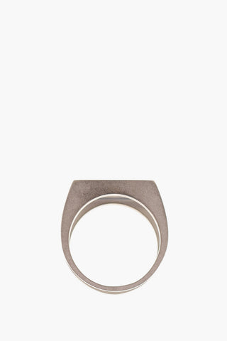 MM11  Silver double band signet ring