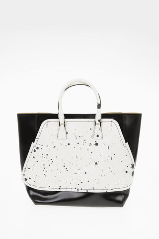 4 Handle Leather Tote Bag