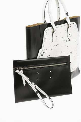 4 Handle Leather Tote Bag