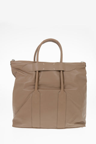 MM11 2-Way Zip Leather Tote Bag