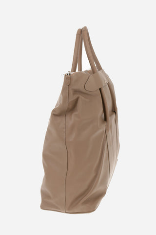 MM11 2-Way Zip Leather Tote Bag
