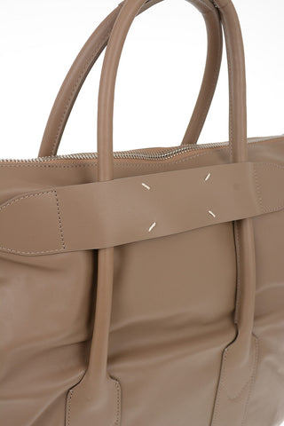 MM11 2-Way Zip Leather Tote Bag