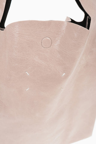 MM11 Leather Shoulder Tote Bag