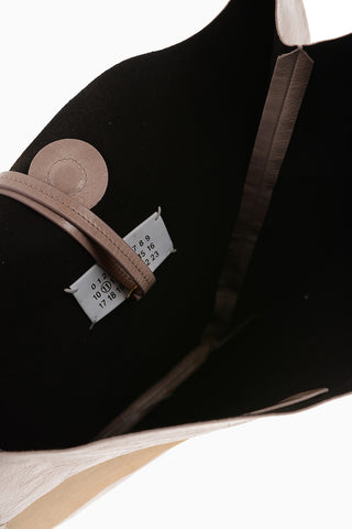 MM11 Leather Shoulder Tote Bag