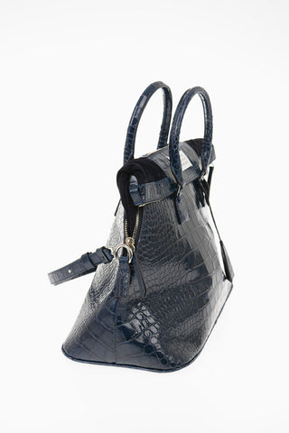 MM11 Leather Crocodile-Print Bag